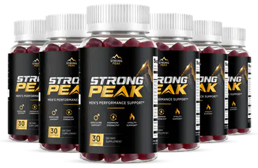 Strong Peak gummy bottles